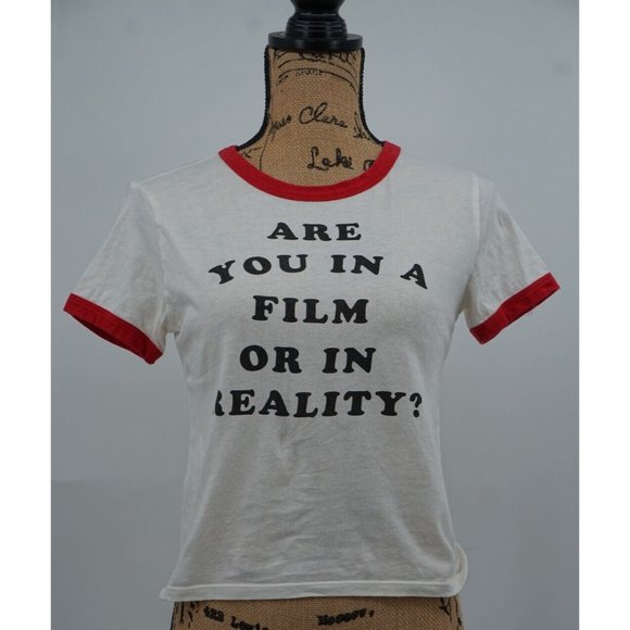 Zara Tops - Zara Women Graphic T Shirt M Short Sleeve "Are You In A Film Or In Reality?"
